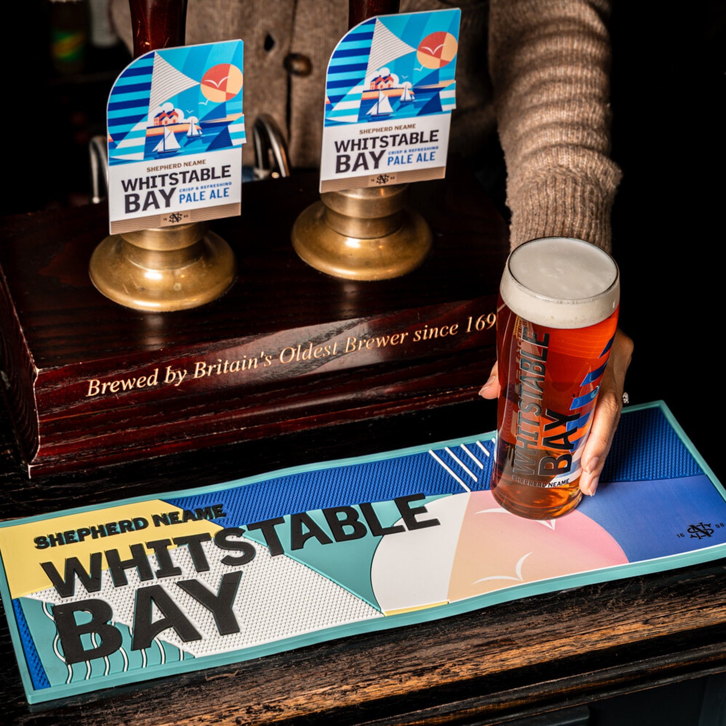 Whitstable Bay Rubber Bar Runner