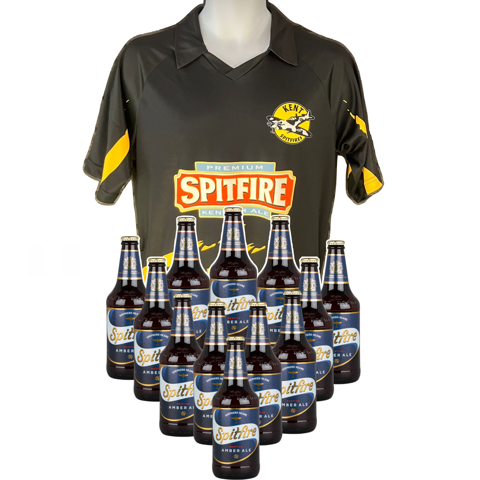 Spitfire Retro Cricket Shirt & Ale Bundle Black/Gold