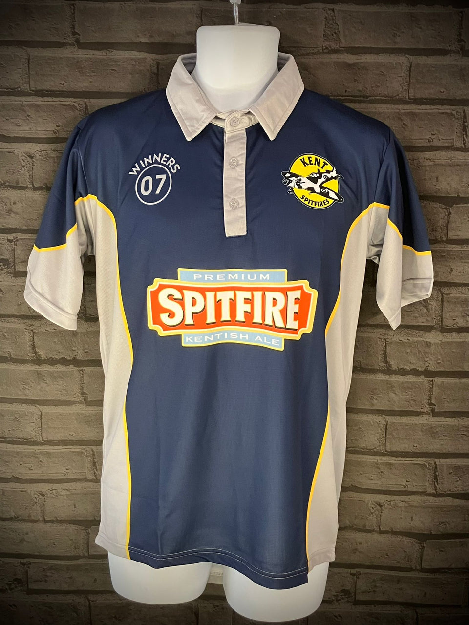 Spitfire Retro Cricket Shirt Navy/Grey